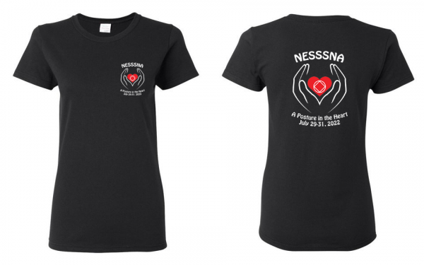 women's t-shirt - black - with event logo