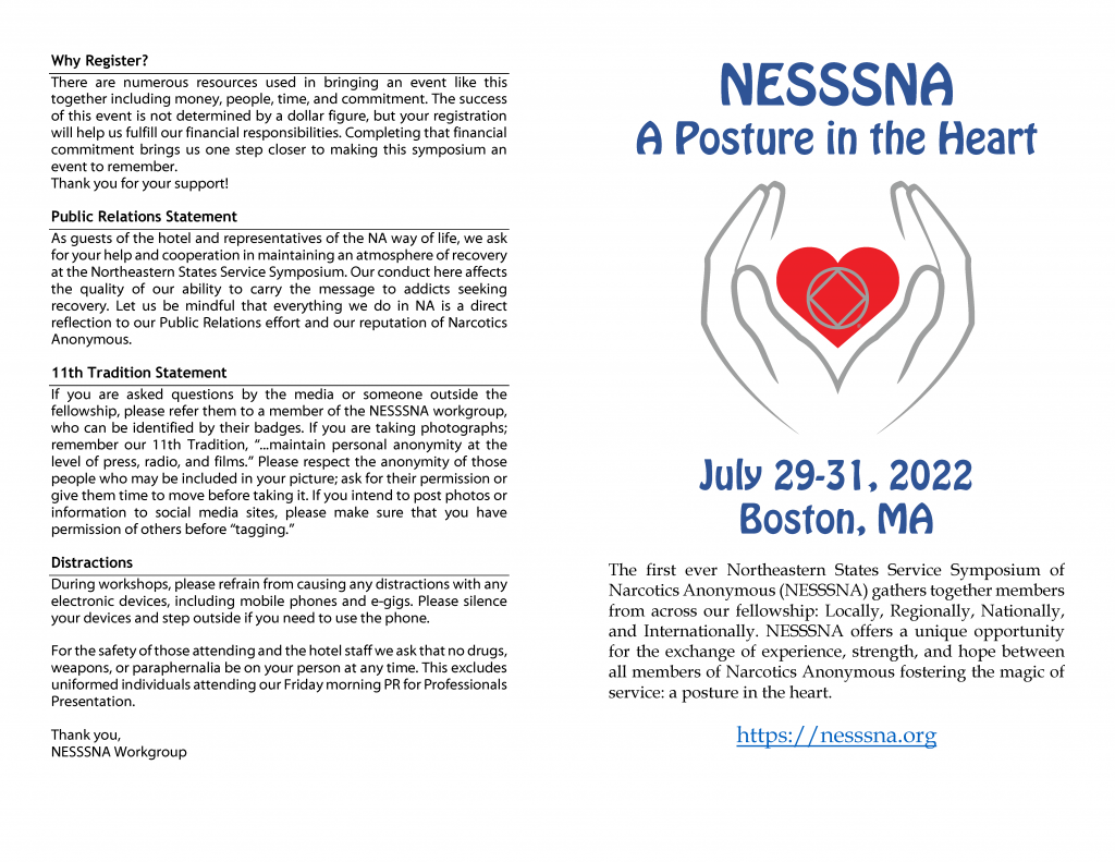 cover and back page for the NESSSNA program